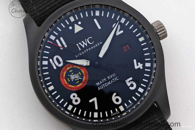 MIROTIME 0213 Mark XVIII ‘TOPGUN SFTI’ Ceramic M+F Best Edition Black Dial on Black Nylon Strap A MultiPurpose 7047